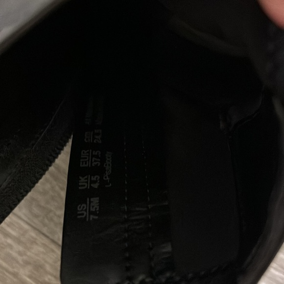 Franco Sarto square toe boots with silver accent on heel - Picture 5 of 6